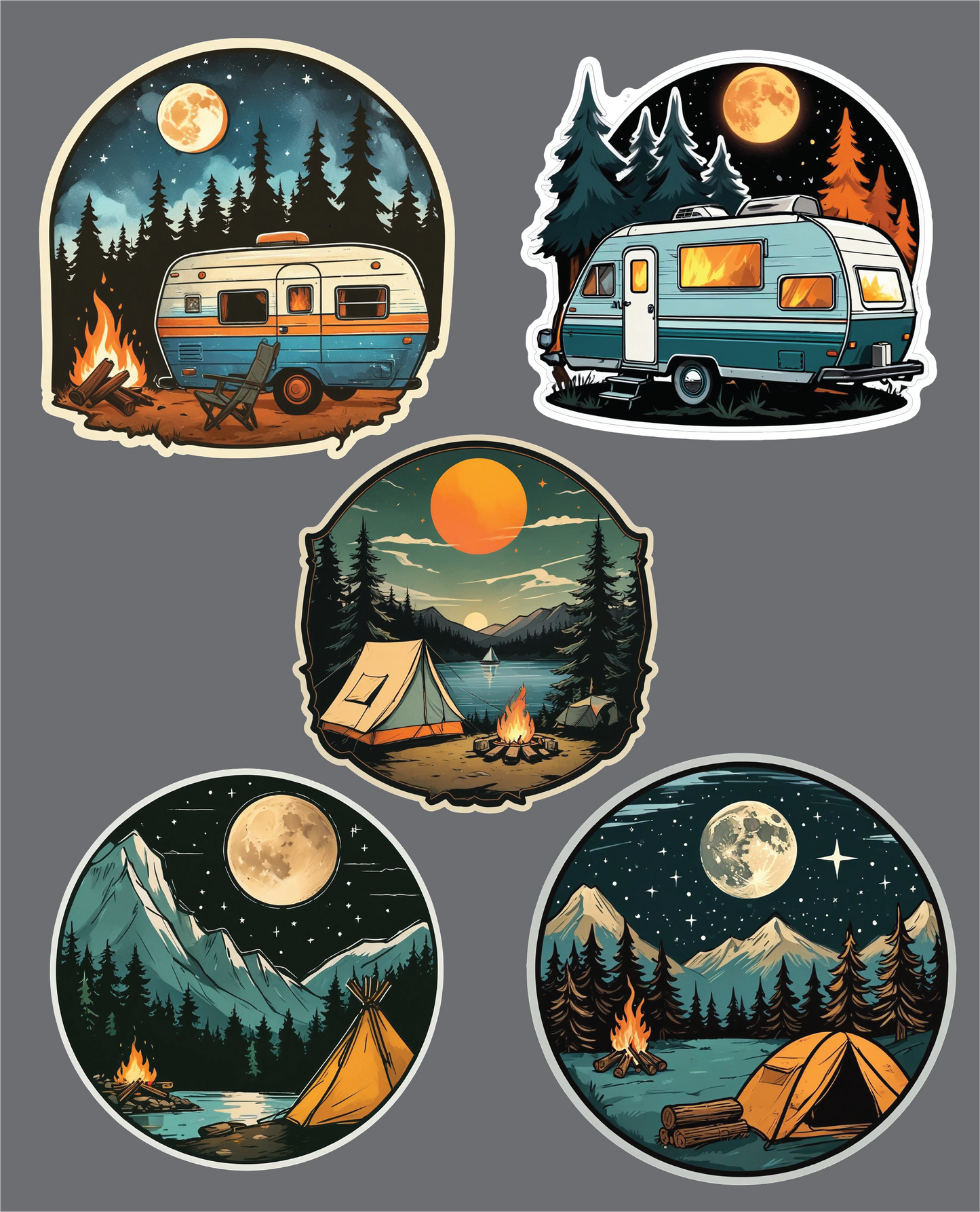 Camping Stickers