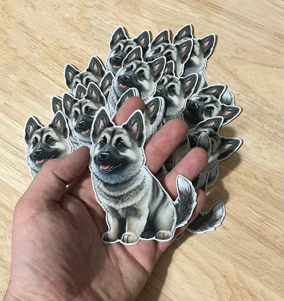 Norwegian Elkhound Vinyl Sticker